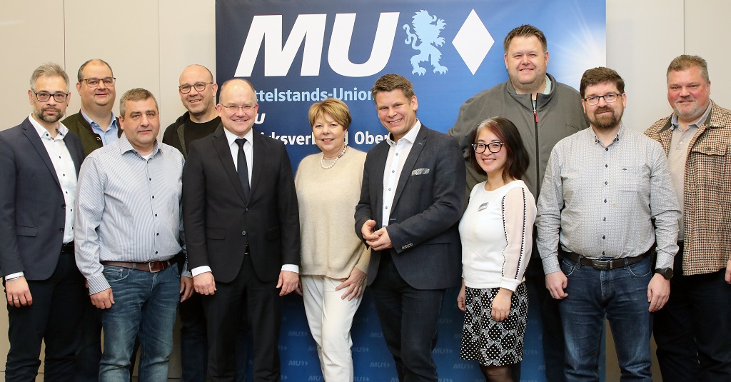 Die Vorstandschaft MU Oberpfalz bei ihrer Klausurtagung im Januar 2023 in Nürnberg mit Landesvorsitzenden Sebastian Brehm (5. v. l.).